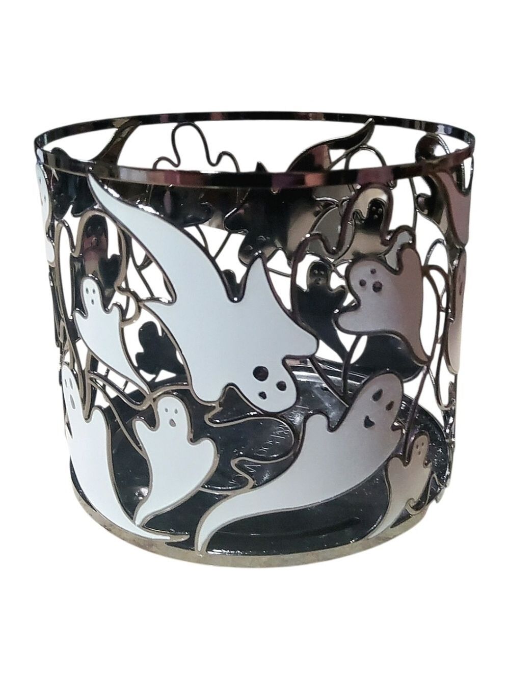 Dancing Ghosts 3-Wick Candle Holder Glow In The Dark Metal By Bath & Body Works - Picture 2 of 2